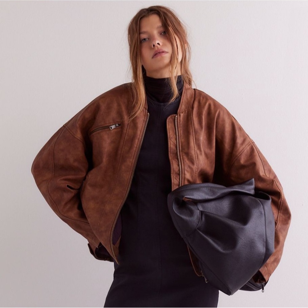 We The Free Vinny Vegan Bomber NWT, Free People